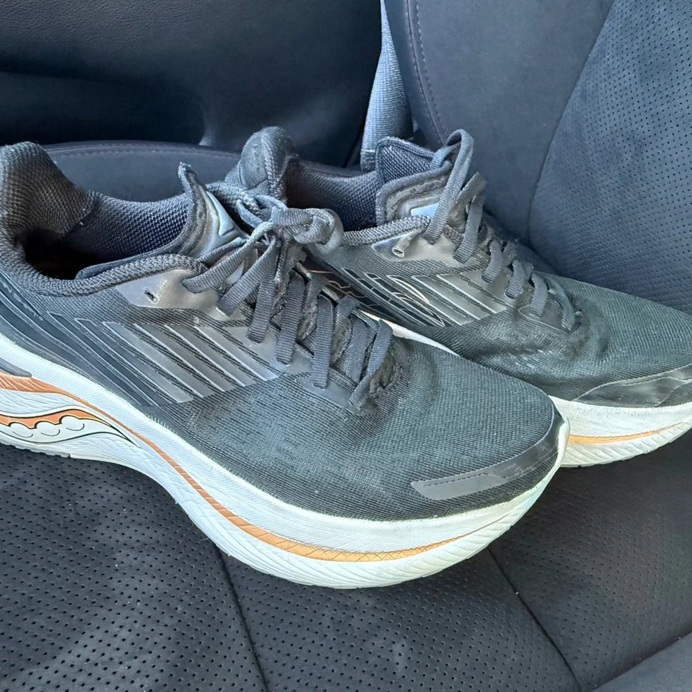 Saucony Black and Gold Athletic Shoes